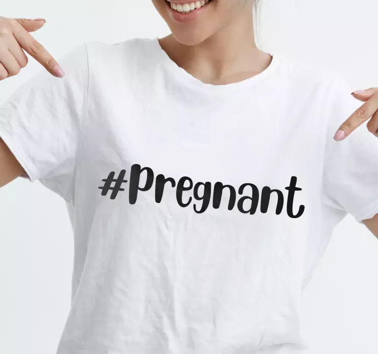 #gravid anpassad t-shirt med enkelt mönster - Tenstickers