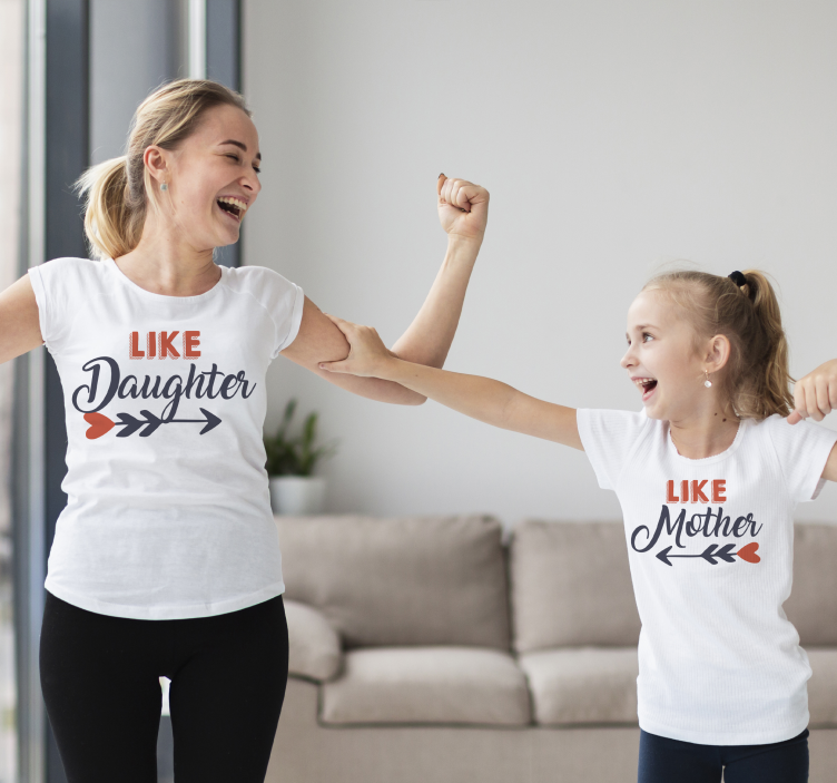 Hjärtpilar mors och dotter t-shirt - Tenstickers
