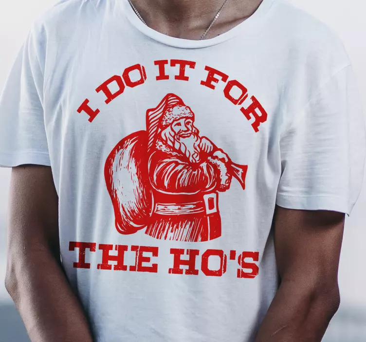 Humoristisk tomte Chrismas tshirt - Tenstickers