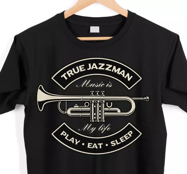 Jazzmans musikliv t-shirt - Tenstickers