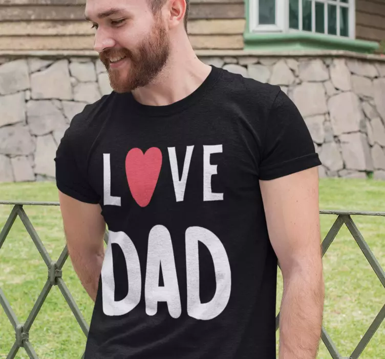 "love pappa" meddelande skjorta fäder dag - Tenstickers