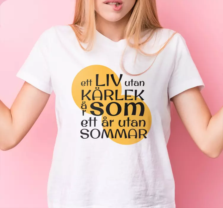 Kärlek fras anpassad t-shirt - Tenstickers