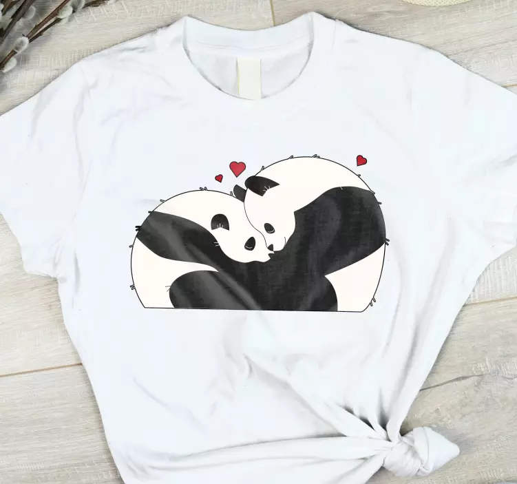 Kramar pandas par t-shirts - Tenstickers