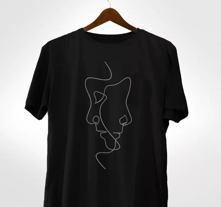 Lineart conexion anpassad t-shirt - Tenstickers