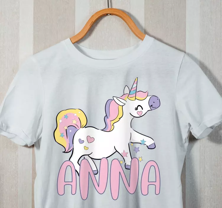 Magisk unicorn design barn t-shirt - Tenstickers