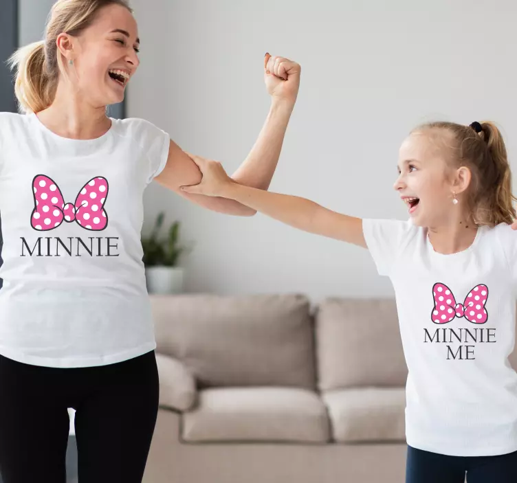 Minnie och minnie mig mammadotterskjorta - Tenstickers