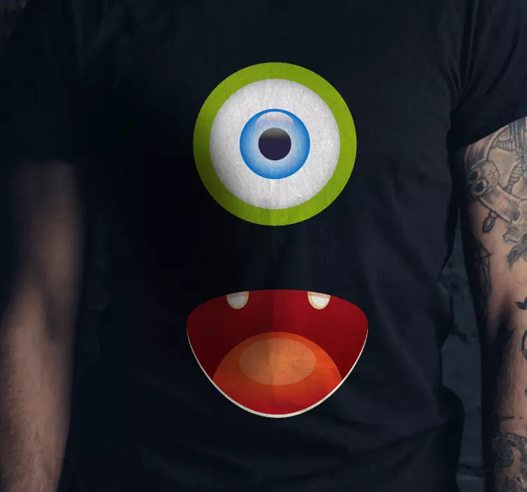 Monster eye and mouth barn-t-shirt - Tenstickers