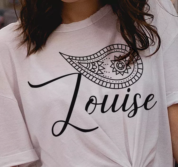 Retro paisley stil t-shirt - Tenstickers