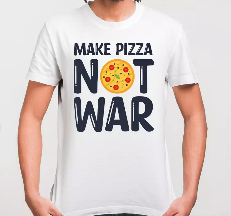 Roliga citat gör pizza anpassad t-shirt - Tenstickers