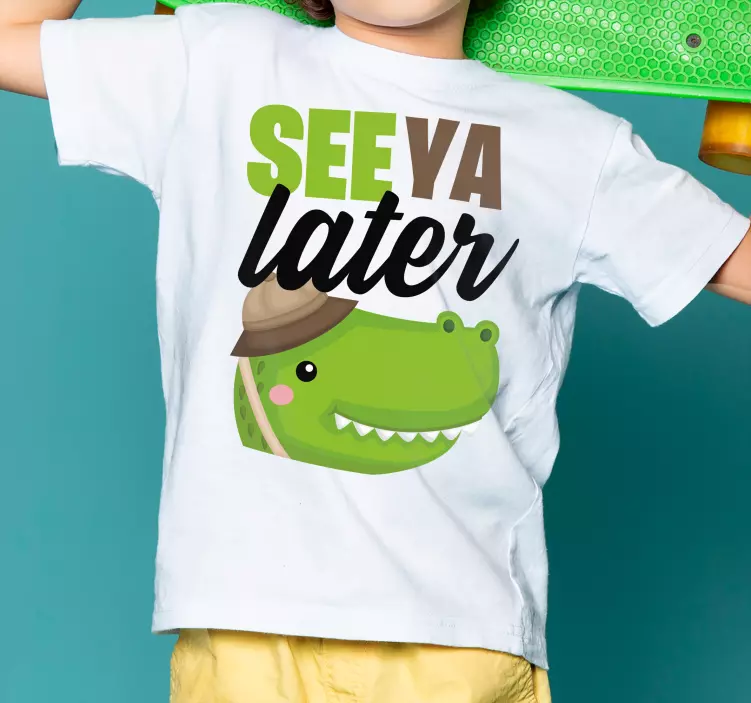 Seeya senare cocodrile barn t-shirt - Tenstickers