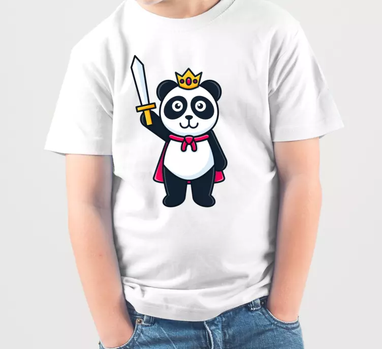 Söt panda knight barn-t-shirt - Tenstickers