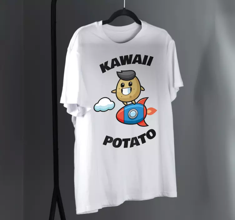 Söt potatisdesign anpassad t-shirt - Tenstickers