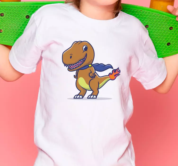 Superhjälte dino t-shirt för barn - Tenstickers