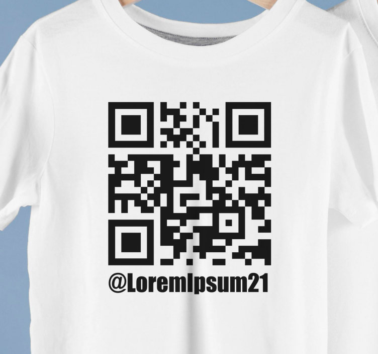 T-shirt med namn monocolor instagram qr kod - Tenstickers