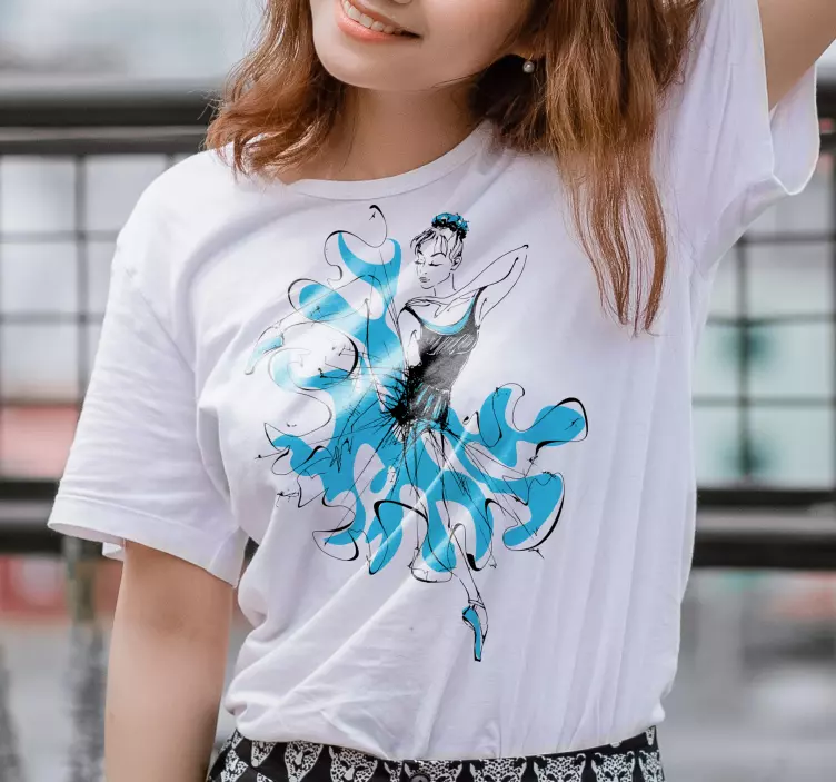 Vacker dansare anpassad t-shirt - Tenstickers