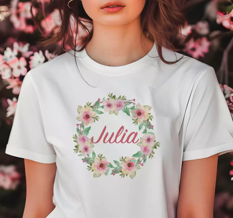 Vårblommor T-shirts med namn - Tenstickers