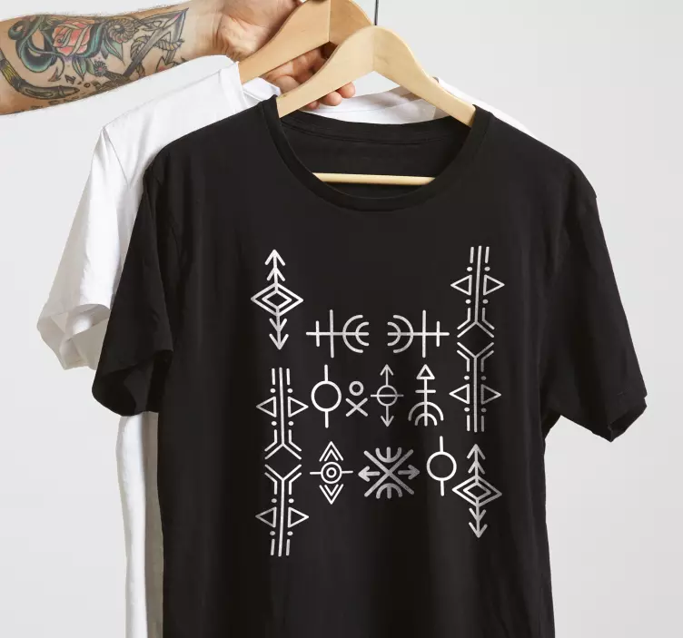 Viking symboler set anpassad t-shirt - Tenstickers