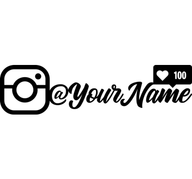 Instagram gillar T-shirts med namn - Tenstickers