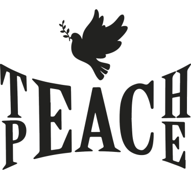 Teach peace t-shirt - Tenstickers