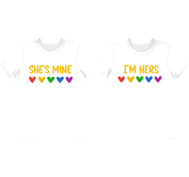 Par t-shirt lgbt hon är min - Tenstickers