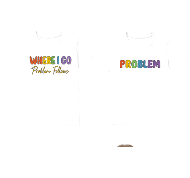 Par t-shirt lgbt där jag går följer problem - Tenstickers