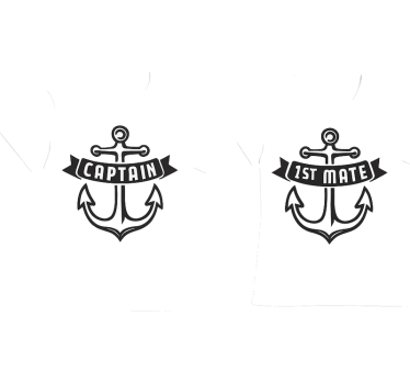 Par t-shirt kapten - 1:a styrman - Tenstickers