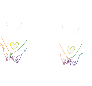 Par t-shirt med lgbt hjärta - Tenstickers