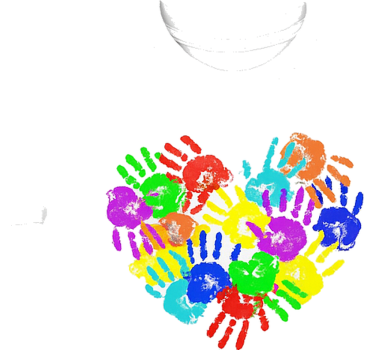 Heart-shaped handprints t-shirt - Tenstickers