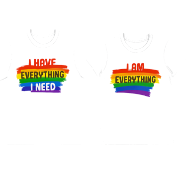 Par t-shirt lgbt jag har allt jag behöver - Tenstickers