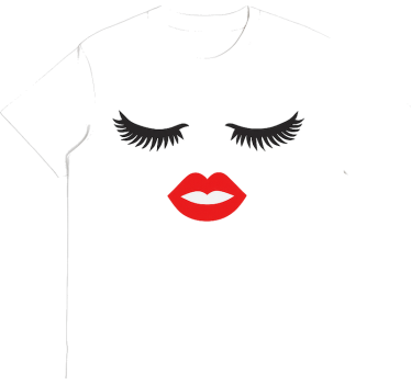 Lashar och läppar mors och dotter t-shirt - Tenstickers