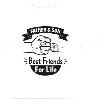Far och son t-shirt pappa knytnäve hälsning - Tenstickers