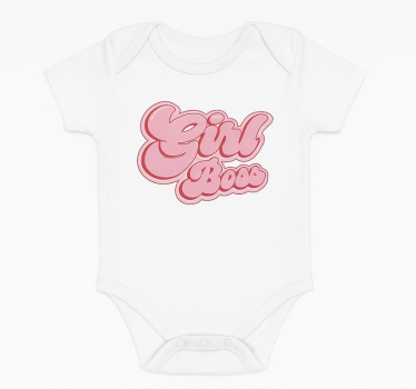 Bebis t-shirt girl boss bubbeltext - Tenstickers