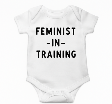 Bebis t-shirt feminist på väg - Tenstickers