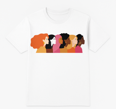 Diverse kvinnor profil t-shirt - Tenstickers