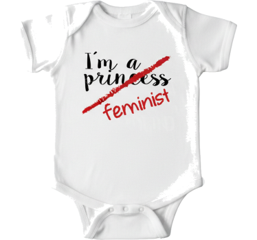 Bebis t-shirt modern feministisk textgrafik - Tenstickers