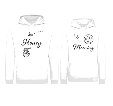 Par t-shirt monocolour honungsmåne - Tenstickers