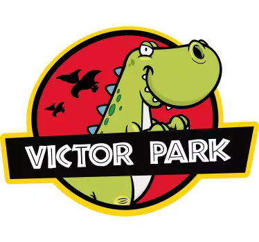 Jurassic park dinosaurie t-shirt med namn - Tenstickers