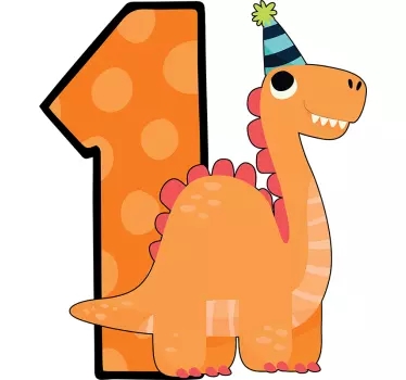 Baby födelsedag dinosaurie t-shirt - Tenstickers