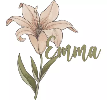 Vacker botanik blomma t-shirt - Tenstickers