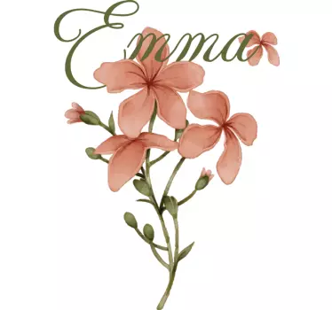 Vacker blomma med namn t-shirt - Tenstickers