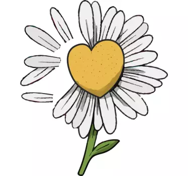 Tusensköna hjärta blomma t-shirt - Tenstickers