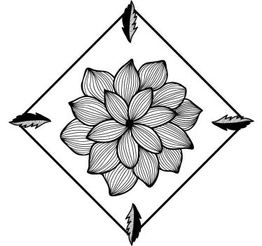 Blommönstrad mode t-shirt - Tenstickers