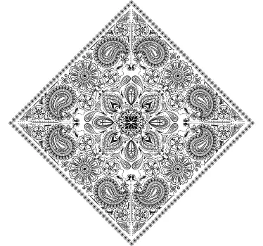 T-shirt med elegant paisleymönster - Tenstickers