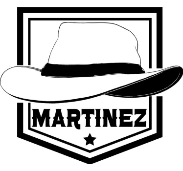 Cowboyhatt med namnet t-shirt - Tenstickers