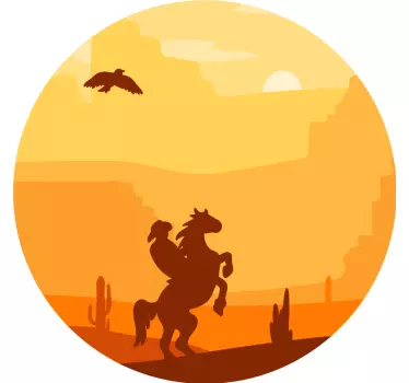 Cowboy solnedgång äventyr t-shirt - Tenstickers