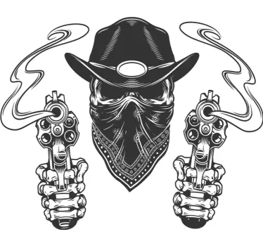 Cowboy skalle och bandanna t-shirt - Tenstickers