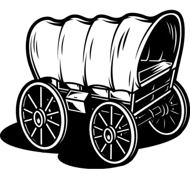 Vintage covered wagon t-shirt - Tenstickers