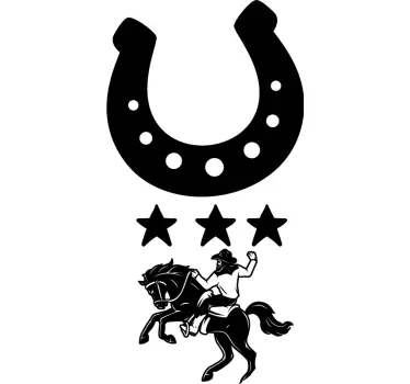 Hästsko mönster t-shirt - Tenstickers