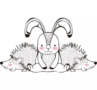 Piggsvin och kanin t-shirt - Tenstickers