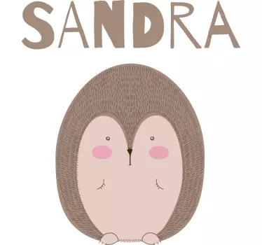 Piggsvin ritad med namnet t-shirt - Tenstickers